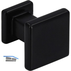M�belknopf Baios 20 x 20 mm, Zinkdruckguss schwarz matt
