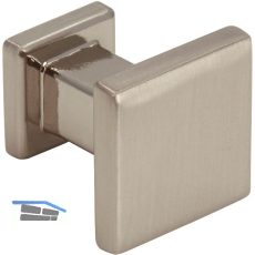 M�belknopf Baios 20 x 20 mm, Zinkdruckguss vernickelt feingeschliffen