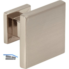M�belknopf Baios 30 x 30 mm, Zinkdruckguss vernickelt feingeschliffen