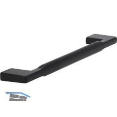 Griff Baton LA 160 mm, Breite 180 mm, Zinkdruckguss schwarz matt