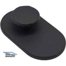 Mantelhaken Cozy Hook 2 - Platte oval, Haken strukturiert, Kunststoff schwarz