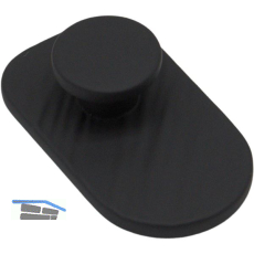 Mantelhaken Cozy Hook 3 - Platte abgerundet Haken glatt, Kunststoff schwarz