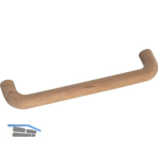 Griff Piritu LA 128 mm, Breite 140 mm, Buche roh