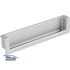 Muschelgriff Syrakus B 138, Einlassma� 134 x 26,2, Zinkdruckguss alufarbig