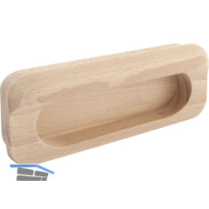 Muschelgriff Horkos Breite 107 mm, H�he 50 mm, Buche ged�mpft roh