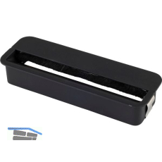 PAMAR Kabeldurchgang mit Staubschutzb�rste 152x52 mm, Zinkdruckguss schwarz matt