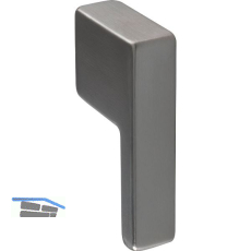 Knopf Sara Breite 8 mm, Tiefe 18 mm, Zinkdruckguss Edelstahl Effekt