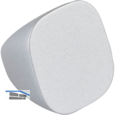 Knopf Maron � 22 mm, Tiefe 18 mm, Zinkdruckguss alufarbig