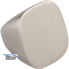 Knopf Maron � 22 mm, Tiefe 18 mm, Zinkdruckguss Edelstahl Effekt