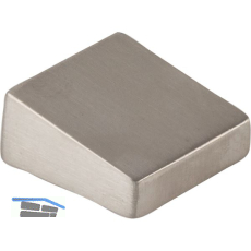 Knopf Tabarca Breite 22 mm, Tiefe 25 mm, Zinkdruckguss Edelstahl Effekt