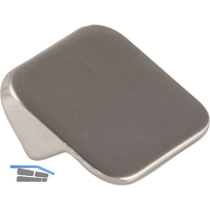 Knopf Maches Breite 25 mm, Tiefe 17 mm, Zinkdruckguss Edelstahl Effekt