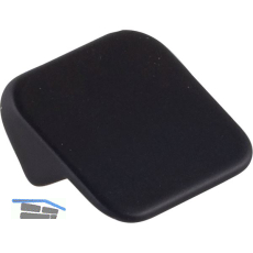 Knopf Maches Breite 25 mm, Tiefe 17 mm, Zinkdruckguss schwarz matt