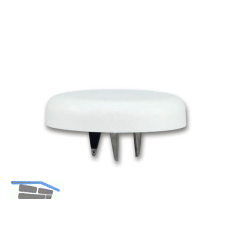 Nagelgleiter mit 3 Einschlagdorne, rund, �27, Kunststoff wei�