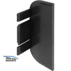 Endkappe Aktor C-Form, Kunststoff schwarz