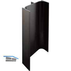 Griffmulde Aktor C-Profil vertikal, L�nge 5000 mm, Aluminium schwarz matt