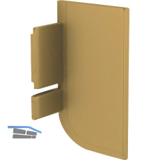 Endkappe Aktor L-Profil rechts, Kunststoff gold matt