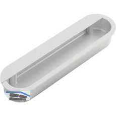 Muschelgriff Dotis Breite 129, Einlass 125 x 30, Zinkdruckguss wei� matt