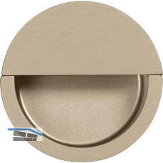 Muschelgriff Dotos � 50 mm, Einlass � 46 mm, Zinkdruckguss Edelstahl Effekt