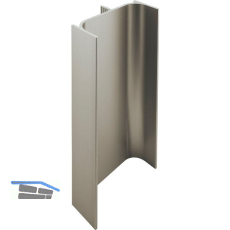 Griffmulde Aktor C-Profil vertikal, L�nge 5000 mm, Aluminium Edelstahl Effekt