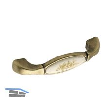 Griff Tampa LA 96 mm, ZN/Kunststoff bronze matt/Blume gold