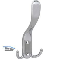 Huthaken Canelli Breite 78 mm, H�he 160 mm, Zinkdruckguss verchromt poliert