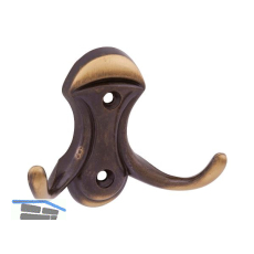 Mantelhaken Valentino Breite 83 mm, H�he 65 mm,Zinkdruckguss patiniert
