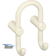 Mantelhaken HEWI 801.90B040 H�he 165 mm, Polyamid reinwei� matt