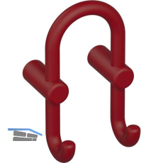 Mantelhaken HEWI 801.90B040 H�he 165 mm, Polyamid rubinrot matt