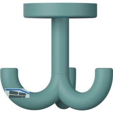 Dreifach-Drehhaken HEWI 477.90B050 H�he 70 mm,Polyamid aquablau matt