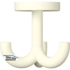 Dreifach-Drehhaken HEWI 477.90B050 H�he 70 mm,Polyamid reinwei� matt