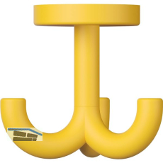 Dreifach-Drehhaken HEWI 477.90B050 H�he 70 mm,Polyamid senfgelb matt