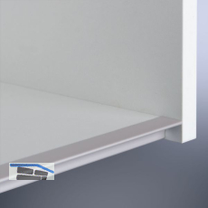 Griffleiste Amros L�nge 5000 mm, abl�ngbar, Aluminium Edelstahl Effekt