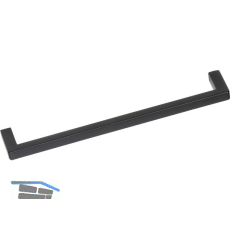 Griff Naoise LA 128 mm, Breite 136 mm, Zinkdruckguss schwarz matt lackiert