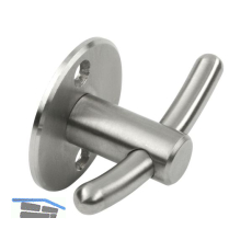 Mantelhaken Piletas Breite 64 mm, H�he 42 mm, Edelstahl geb�rstet