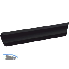 Griffleiste Aithra L�nge 2500 mm, abl�ngbar, Aluminium schwarz eloxiert