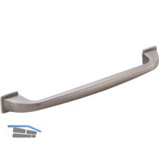 Griff Mansel LA 160 mm, Breite 192 mm, Aluminium Edelstahl Effekt dunkel