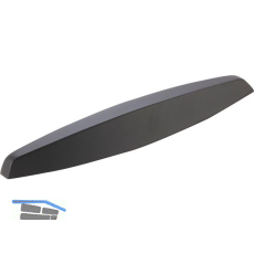 Muschelgriff Byam LA 160 mm, Breite 198 mm, Zinkdruckguss schwarz matt lackiert