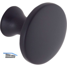 Knopf Brock � 28 mm, Tiefe 25 mm, Zinkdruckguss schwarz matt