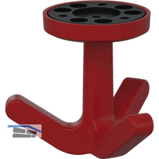 Dreifach-Drehhaken HEWI 477.94B030 elastisch, Kunstoff TPU rubinrot matt