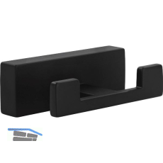 Mantelhaken Atun Breite 72, H�he 25 mm , Zinkdruckguss schwarz matt