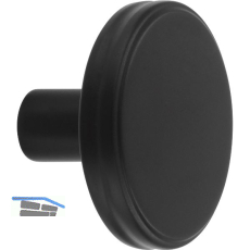 Knopf Isis � 35 mm, Tiefe 24 mm, Zinkdruckguss schwarz matt