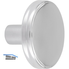 Knopf Isis � 35 mm, Tiefe 24 mm, Zinkdruckguss verchromt poliert