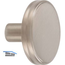 Knopf Isis � 35 mm, Tiefe 24 mm, Zinkdruckguss vernickelt feingeschliffen