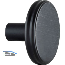 Knopf Isis � 35 mm, Tiefe 24 mm, Zinkdruckguss eisenf�rbig geb�rstet matt