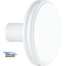 Knopf Isis � 35 mm, Tiefe 24 mm, Zinkdruckguss wei� matt