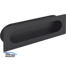 Muschelgriff Azan Breite 125 mm, Einlassma� 121 x 39 mm, ZN schwarz matt