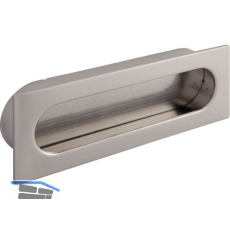 Muschelgriff Azan Breite 125 mm, Einlassma� 121 x 39 mm, ZN Edelstahl Effekt