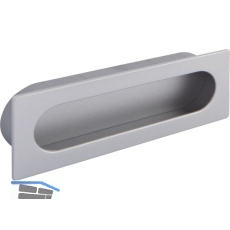 Muschelgriff Azan Breite 125 mm, Einlassma� 121 x 39 mm, ZN alufarbig