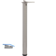 Tischfu� DM 60x700mm Edelstahleffekt, SB-Verpackt