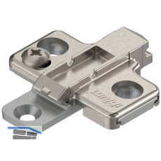 BLUM CLIP Kreuzmontageplatte, Zink, Systemschrauben Distanz 0 mm